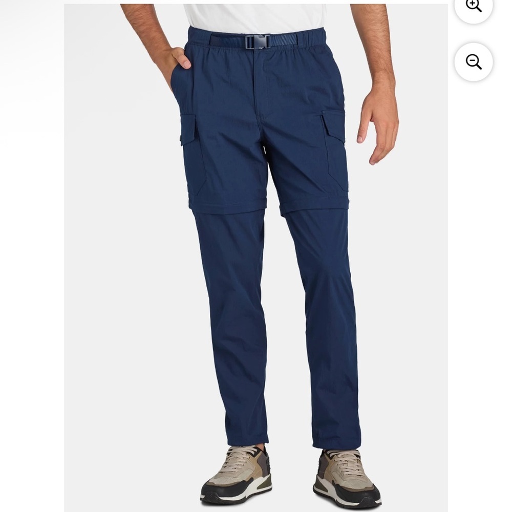 Ozark Trail Big Men's Zip Off Convertible Cargo Pants Navy Blue Size 40